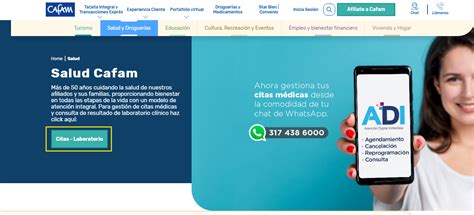 portal cafam citas|Cafam en Línea